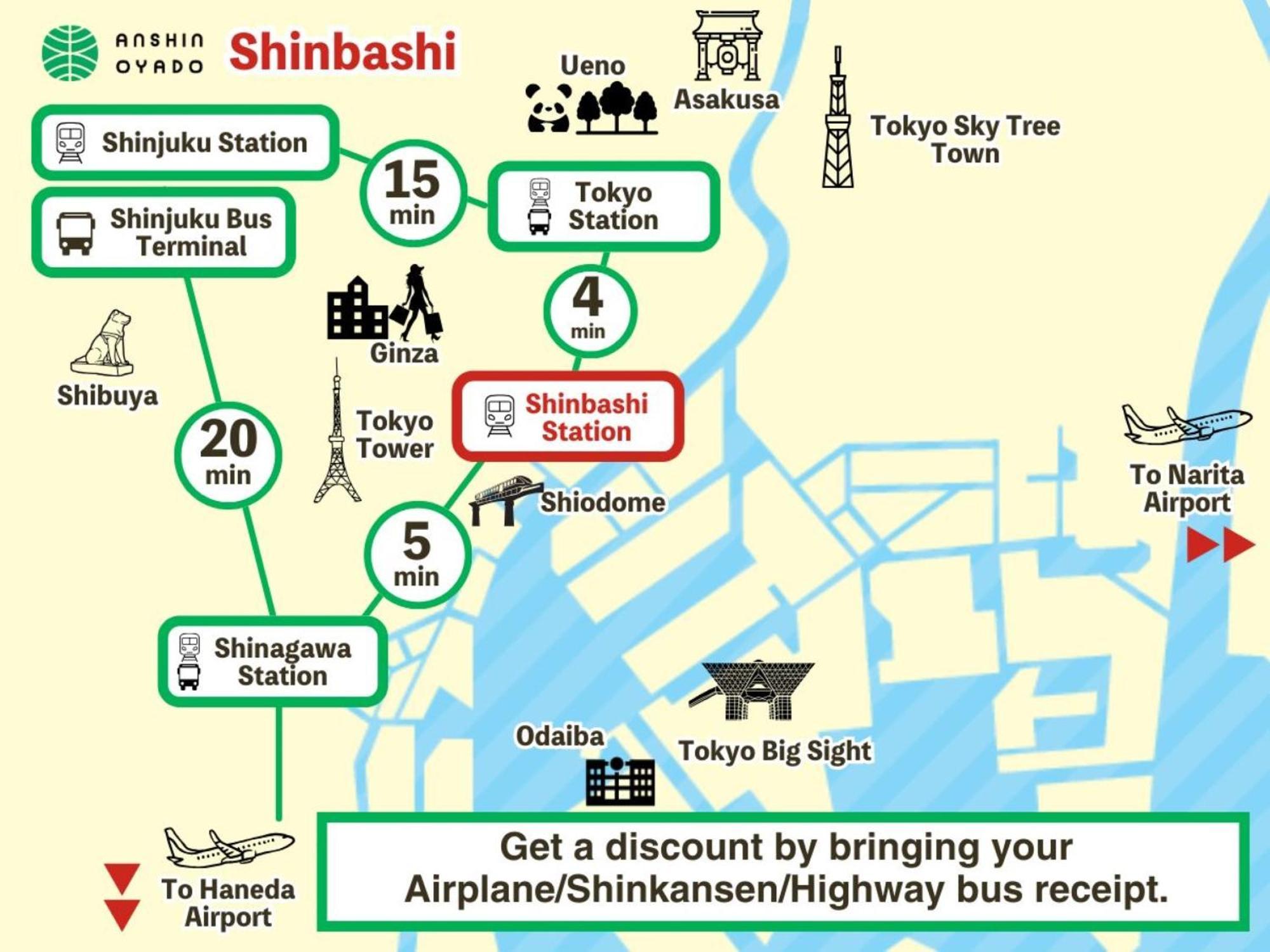 Capsule Hotel Anshin Oyado Shinbashi Tokyo Eksteriør billede