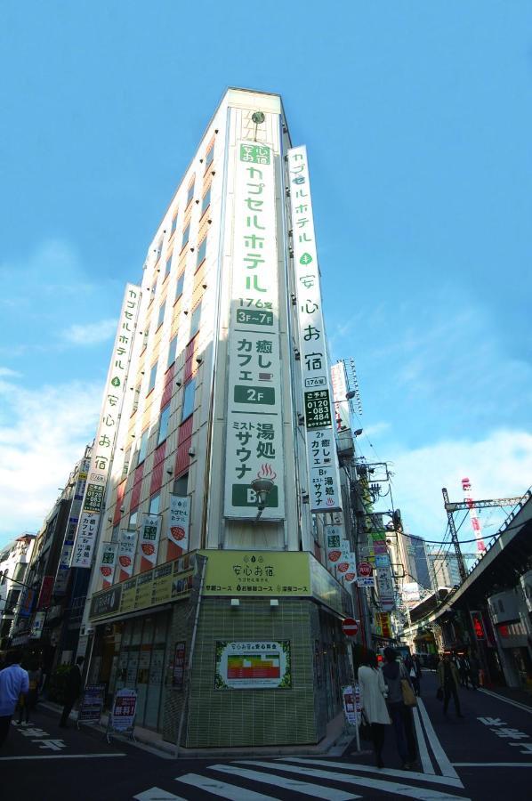 Capsule Hotel Anshin Oyado Shinbashi Tokyo Eksteriør billede